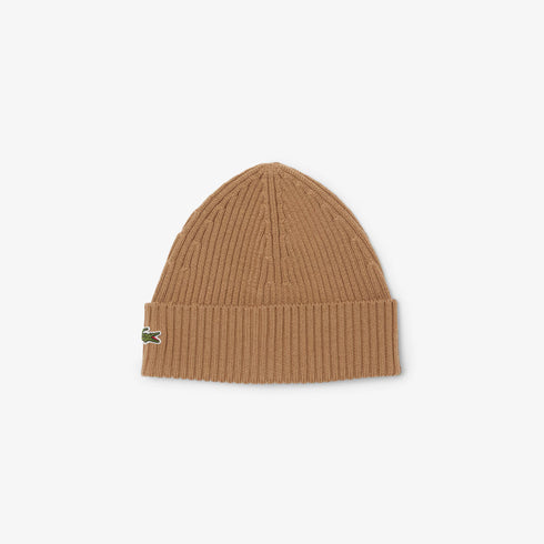 LACOSTE Rib Knit Brushed Wool Beanie Accessories